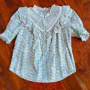 Anthropologie Love The Label Eyelet top L